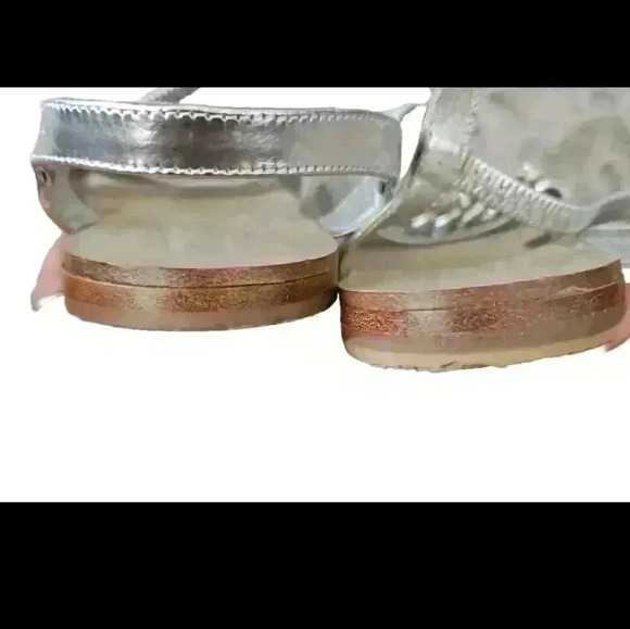 Miu Miu Womens Silver Crystal Strap Flat Designer Embellished Evening Sandal 40 - Picture 12 of 16